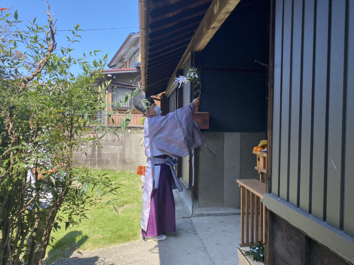 常滑市の解体前のお祓いをしました。