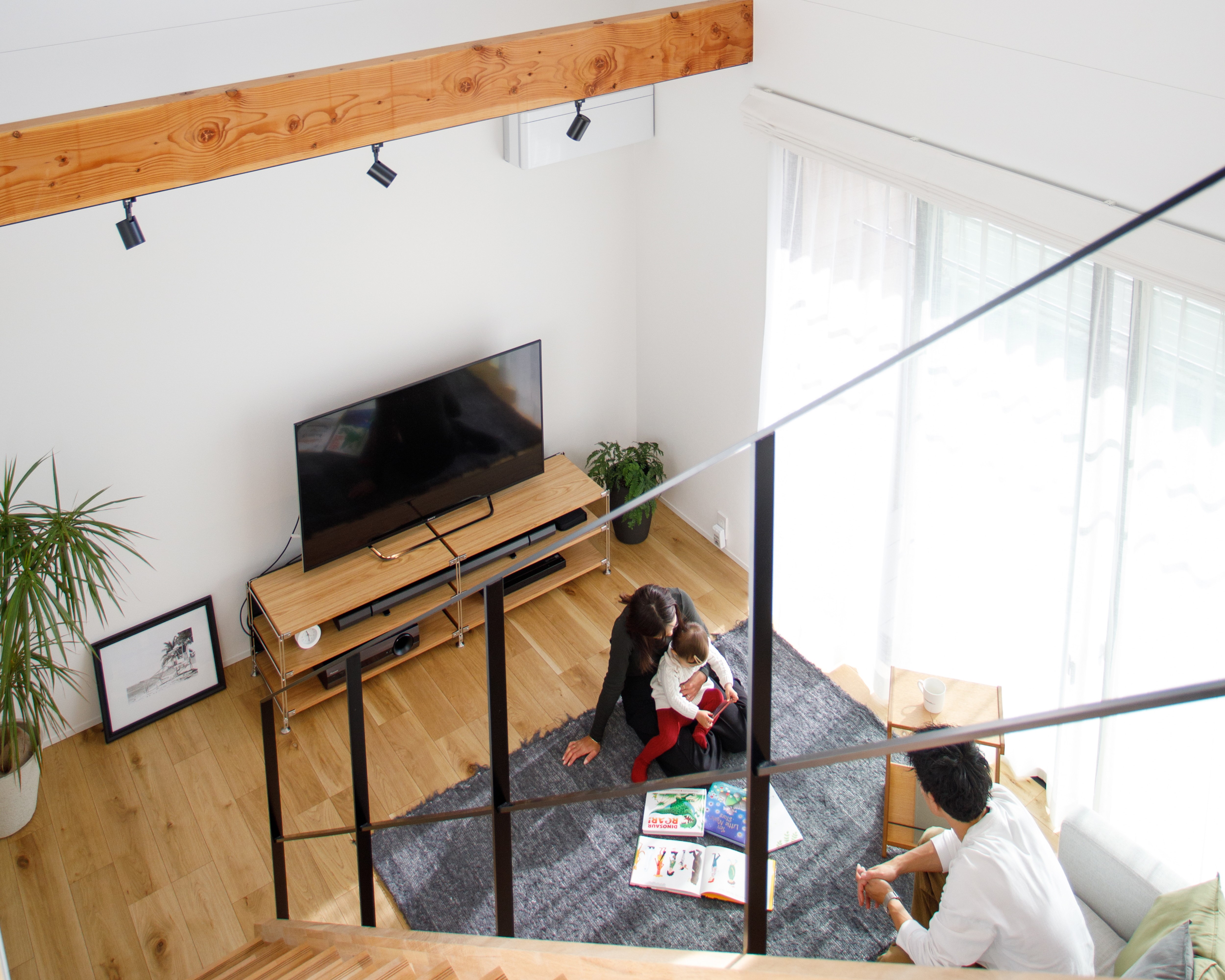 奥行を活かした、のびやかに暮らす家。